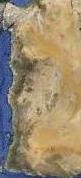 Google Earth view of the Arabian Peninsula's Profile Face of Jesus, left side